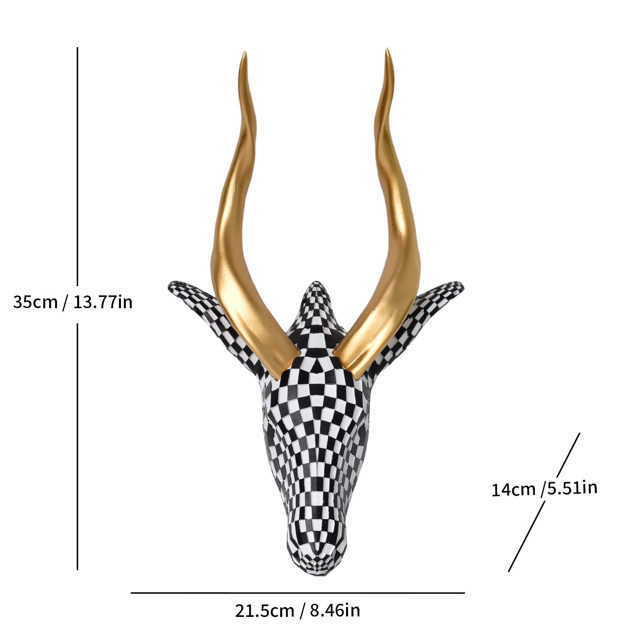 Artistic Wall Mounted Deer Head Sculpture Homeandso
