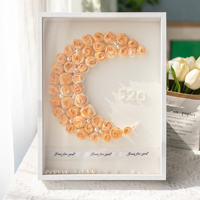 Florales Schattenbox Wanddekor