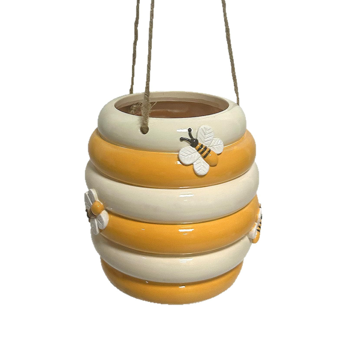 Decorative Hanging Bee-Inspired Flower Pot Homeandso
