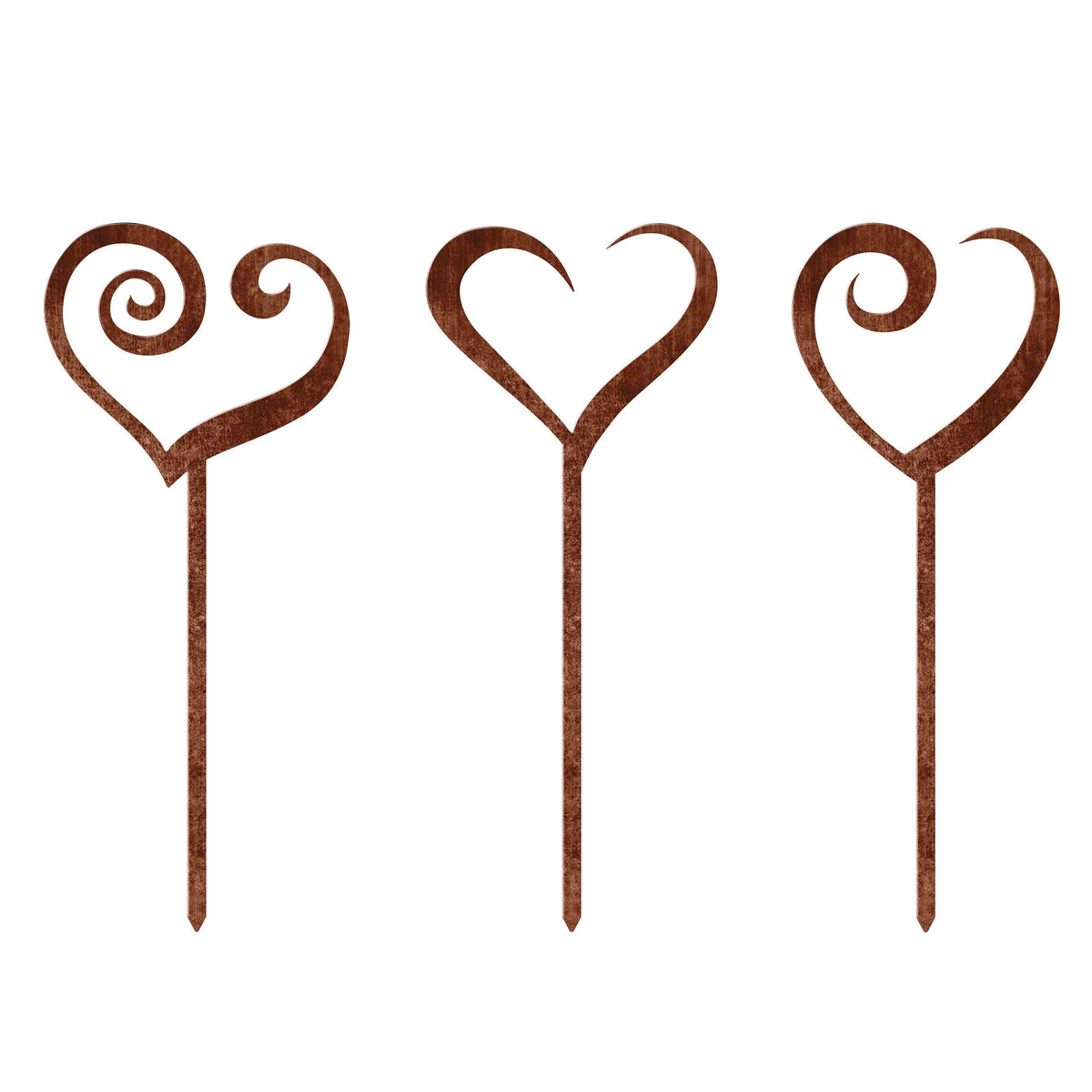 Decorative Heart-Shaped Garden Stakes Homeandso
