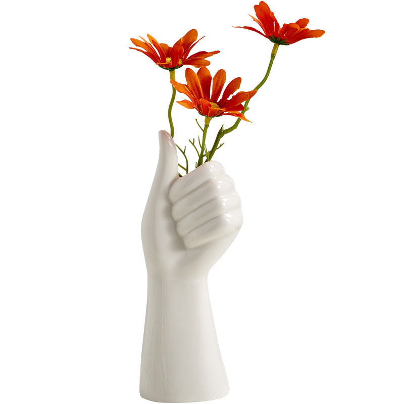 Artistic Hand-Shaped Flower Vase Homeandso
