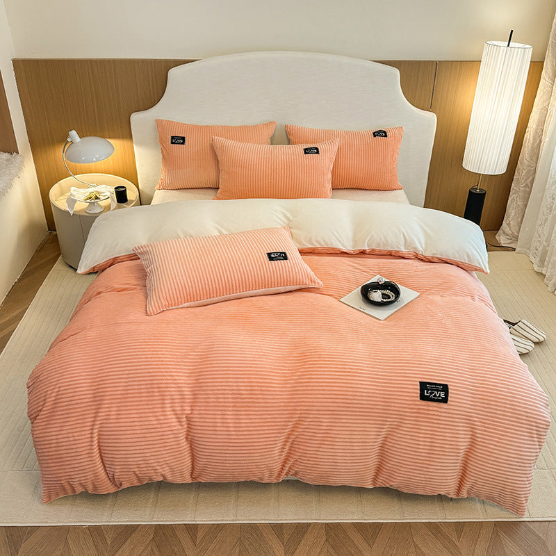 Textured Velvet Duvet Cover Set