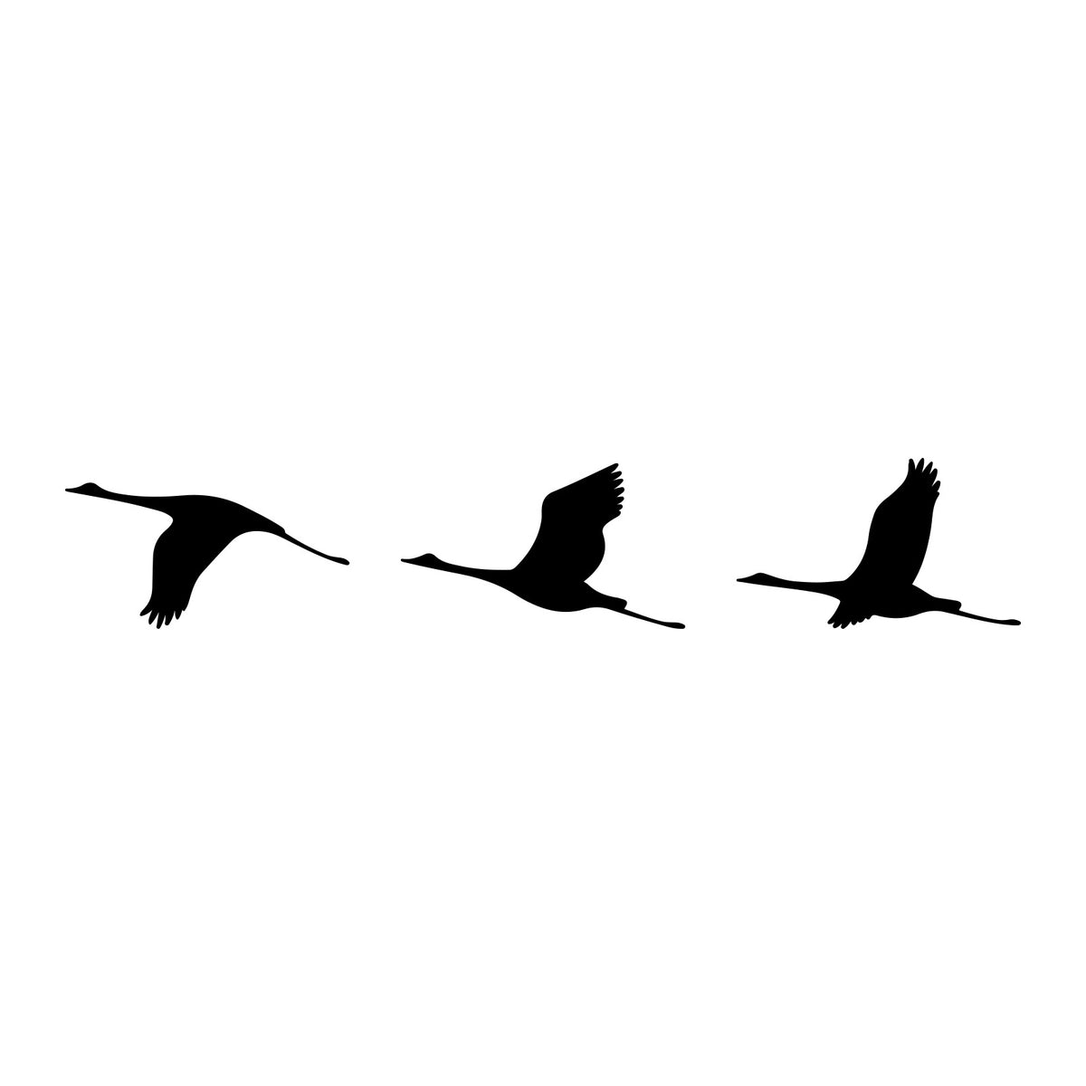 Homeandso Crane Silhouette Wall Art