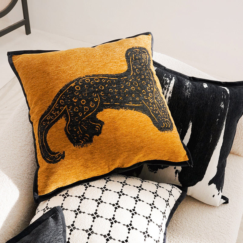 Artistic Leopard Print Decorative Throw Pillow