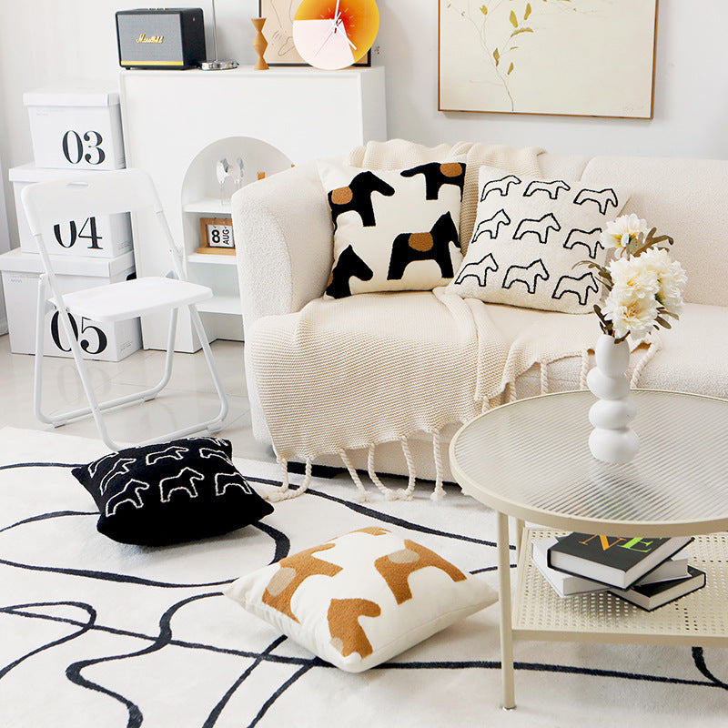 Artistic Animal-Themed Throw Pillow