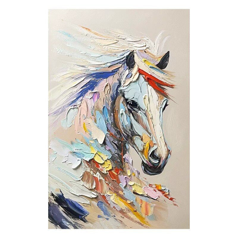 Textured Horse Canvas Art Homeandso