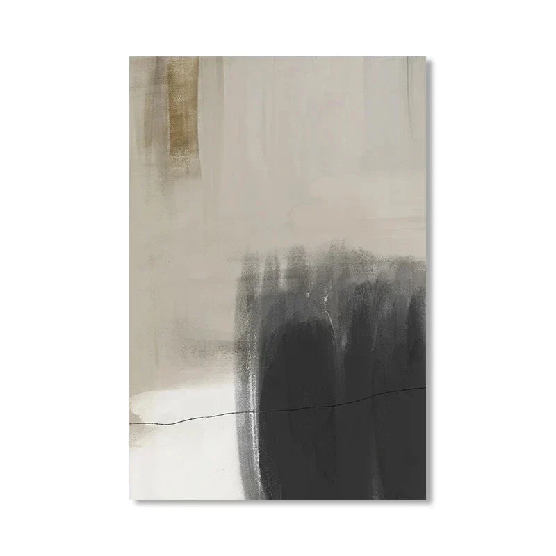 Beige Gray Black Scandinavian Abstract Wall Art Fine Art Canvas Prints Beige Grey Pictures For Minimalist Living Room Art For Contemporary Interiors | Home&so-Homeandso