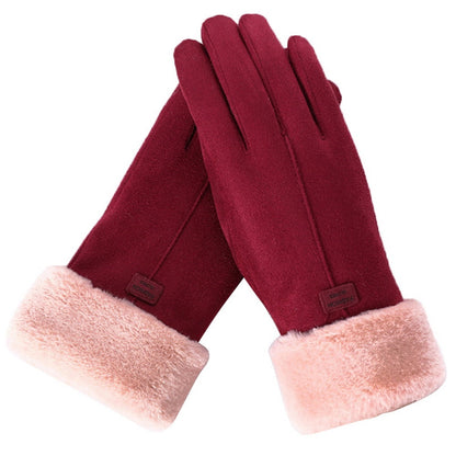 Warm waterproof winter gloves with touchscreen compatibility