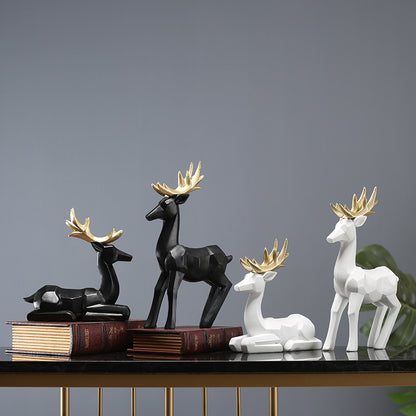 Geometric Deer Sculpture Homeandso