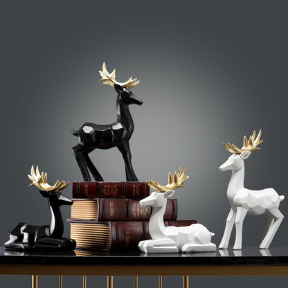 Geometric Deer Sculpture Homeandso