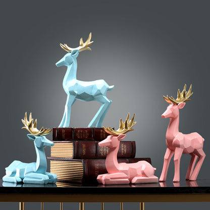 Geometric Deer Sculpture Homeandso