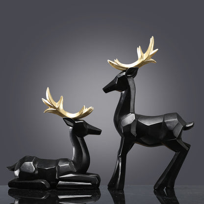 Geometric Deer Sculpture Homeandso
