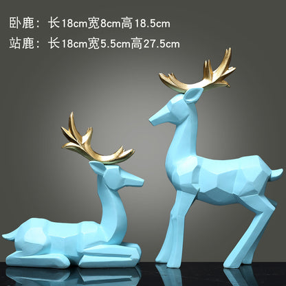 Geometric Deer Sculpture Homeandso