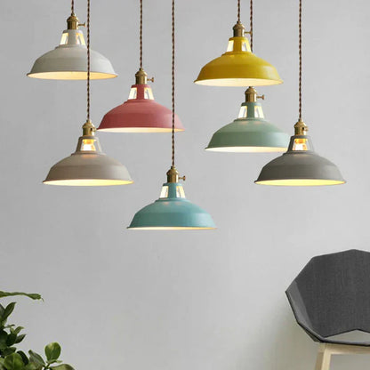 IronGlow Industrial Retro Hanging Lamp made of Metal, E27