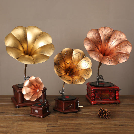 Vintage Decorative Gramophone Sculpture Homeandso