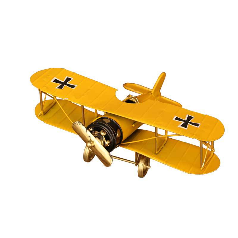 Vintage-Inspired Metal Airplane Model Homeandso
