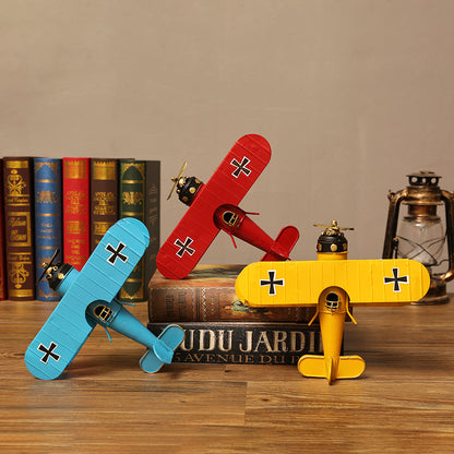 Vintage-Inspired Metal Airplane Model Homeandso
