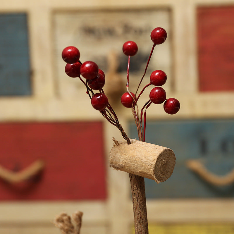 Rustic Wooden Deer Figurine Homeandso