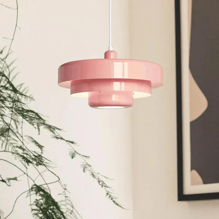 Vintage LED Pendant Light | Multi-layered Metal in Nordic Design | Multiple Colors