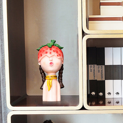 Whimsical Pineapple Head Figurine Homeandso