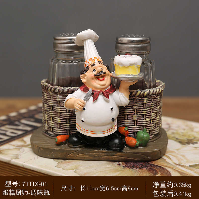 Chef-Themed Salt and Pepper Shaker Set Homeandso