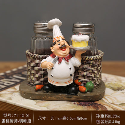 Chef-Themed Salt and Pepper Shaker Set Homeandso