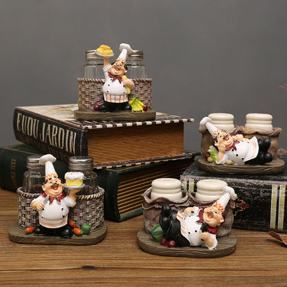 Chef-Themed Salt and Pepper Shaker Set Homeandso
