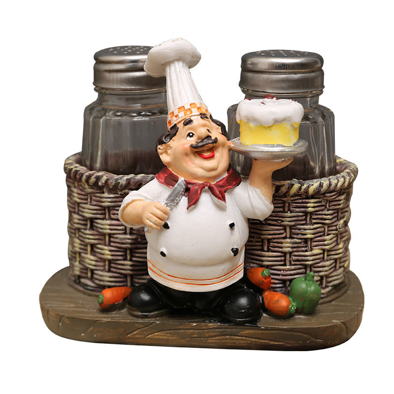 Chef-Themed Salt and Pepper Shaker Set Homeandso