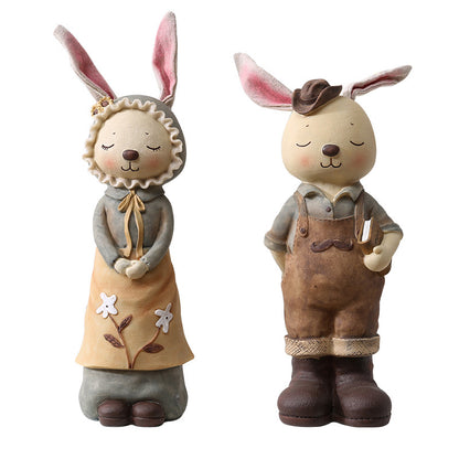 Decorative Bunny Figurines Homeandso