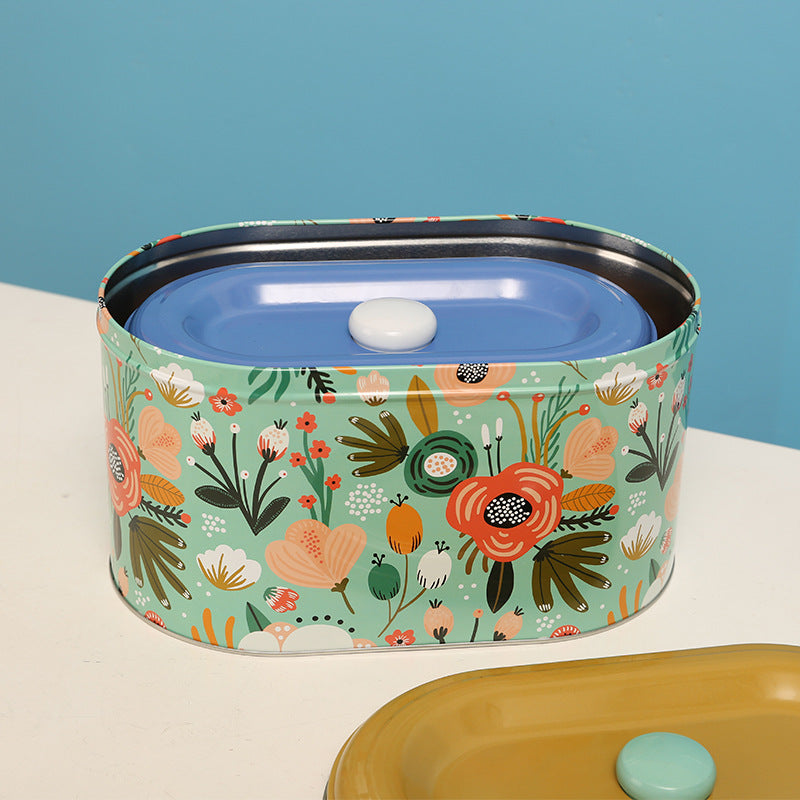 Vintage Floral Storage Canister Homeandso