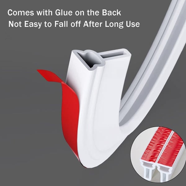 Silicone Water Retention Strip | Flexible Splash Guard for Shower, Bathroom & Kitchen