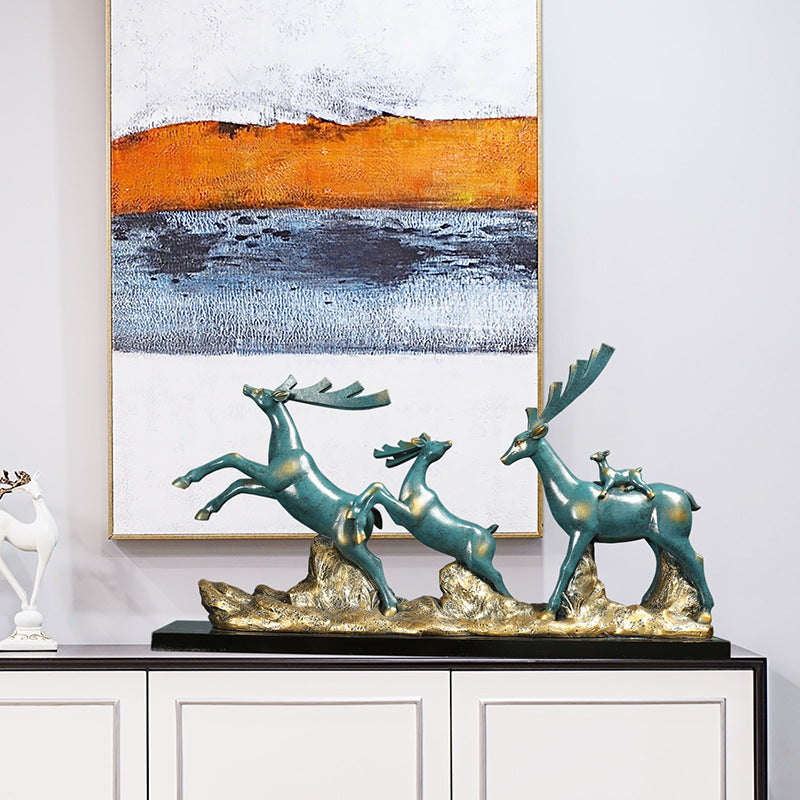 Majestic Deer Family Sculpture Homeandso