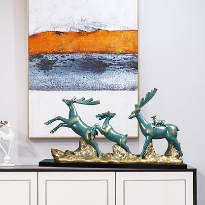 Majestic Deer Family Sculpture Homeandso