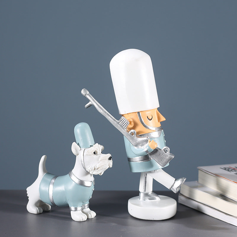 Decorative Military Dog Figurine Homeandso