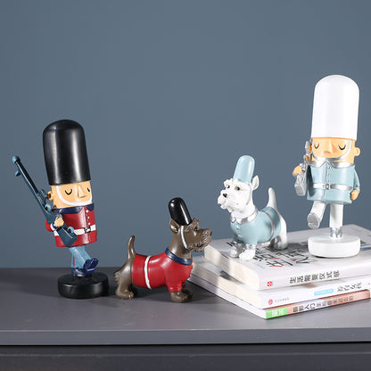 Decorative Military Dog Figurine Homeandso