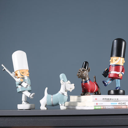 Decorative Military Dog Figurine Homeandso