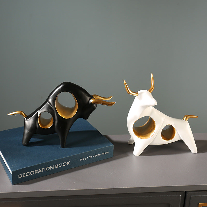 Artistic Bull Figurine Set Homeandso