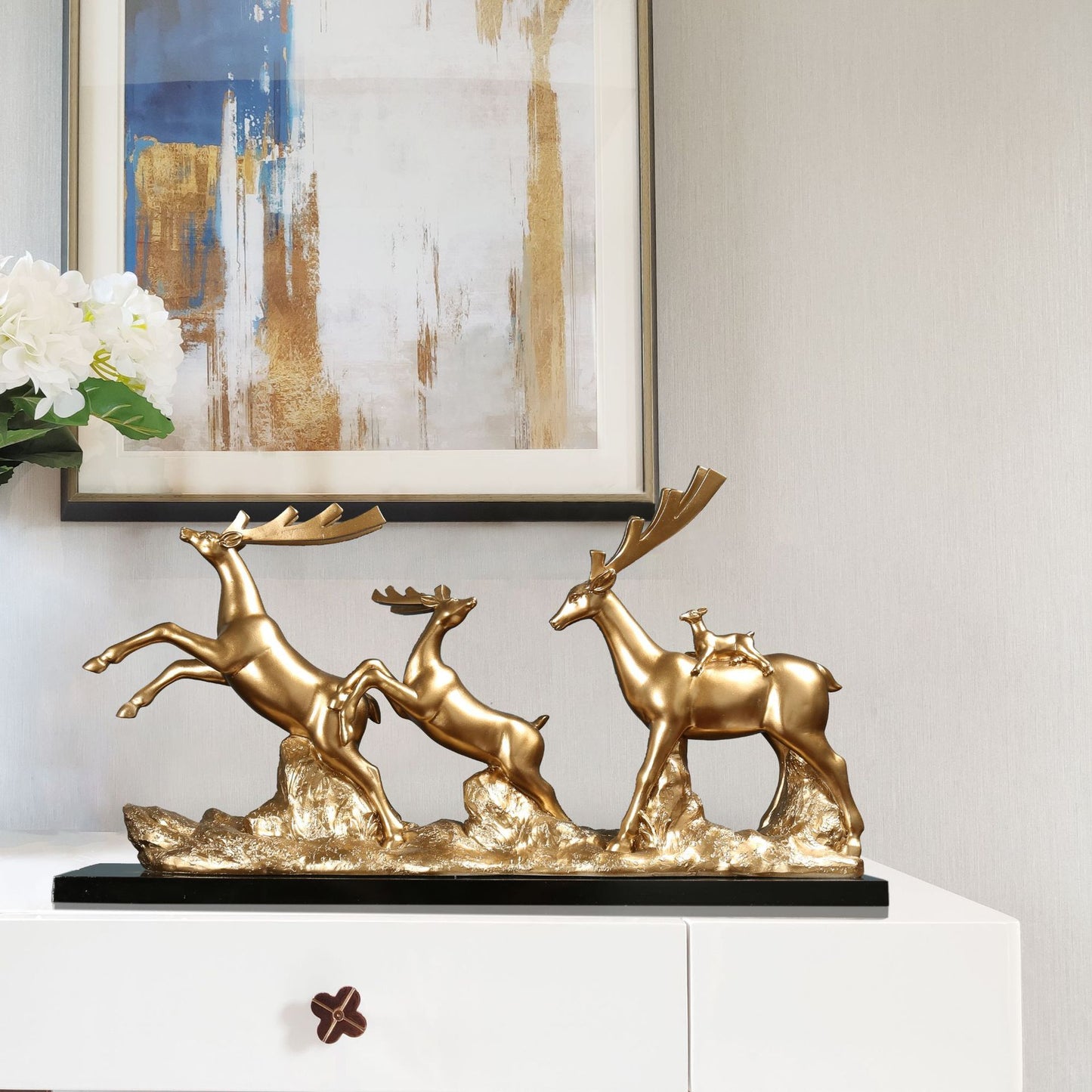 Majestic Deer Family Sculpture Homeandso