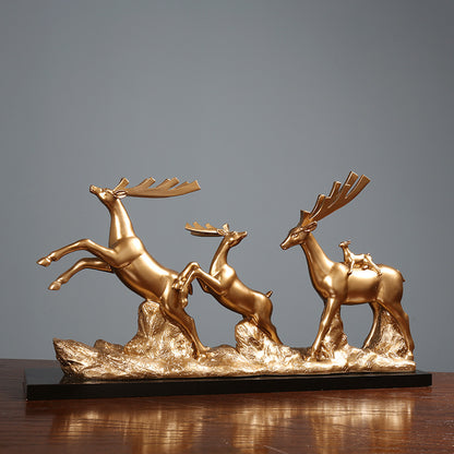 Majestic Deer Family Sculpture Homeandso
