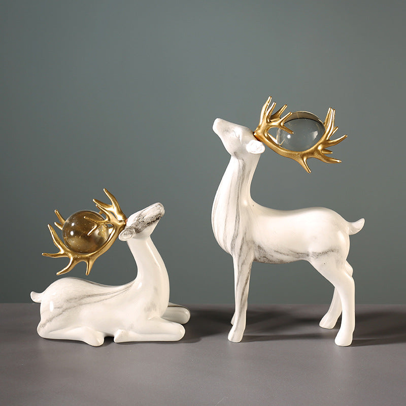 Luxurious Decorative Deer Sculpture Homeandso