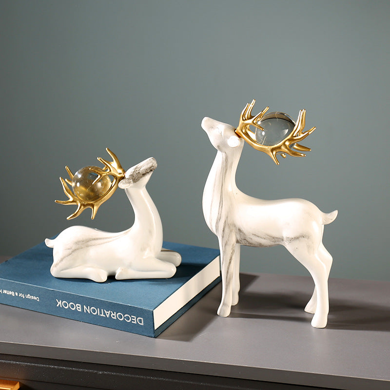 Luxurious Decorative Deer Sculpture Homeandso