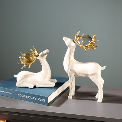 Luxurious Decorative Deer Sculpture Homeandso