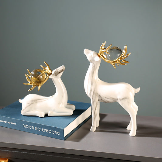 Luxurious Decorative Deer Sculpture Homeandso