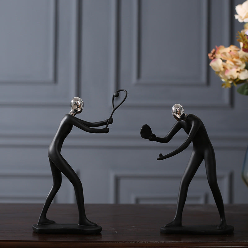 Modern Microphone Stand Figurine Homeandso