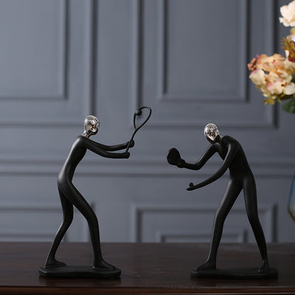 Modern Microphone Stand Figurine Homeandso