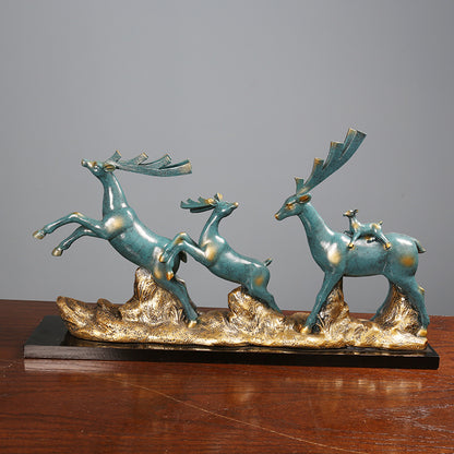 Majestic Deer Family Sculpture Homeandso