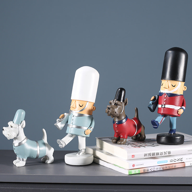 Decorative Military Dog Figurine Homeandso