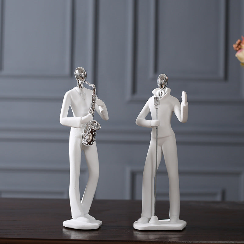 Modern Microphone Stand Figurine Homeandso