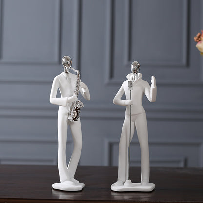 Modern Microphone Stand Figurine Homeandso