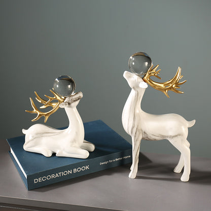 Luxurious Decorative Deer Sculpture Homeandso
